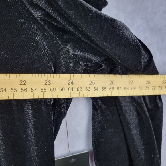 Eloquii Black puffy Sleeves Velvet Dress Plus mini/knee length Women's SZ 24 - Picture 9 of 10